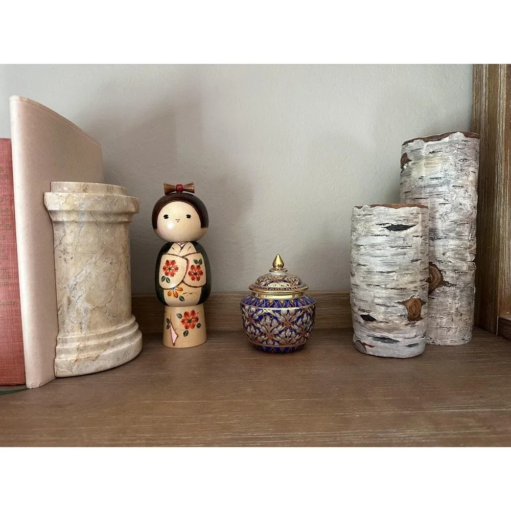 Thai Benjarong Porcelain Covered Jar — Hand‑Painted Gilded Lidded Jar